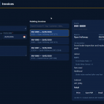 Motron Invoice Page
